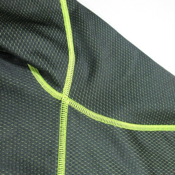 Under Armour mens black chartreuse 1/4 zip mesh ColdGear lined pullover M EUC - Picture 5 of 8